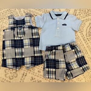 “Little Me” Madras Plaid Infant Lot Sz 3M